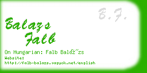 balazs falb business card